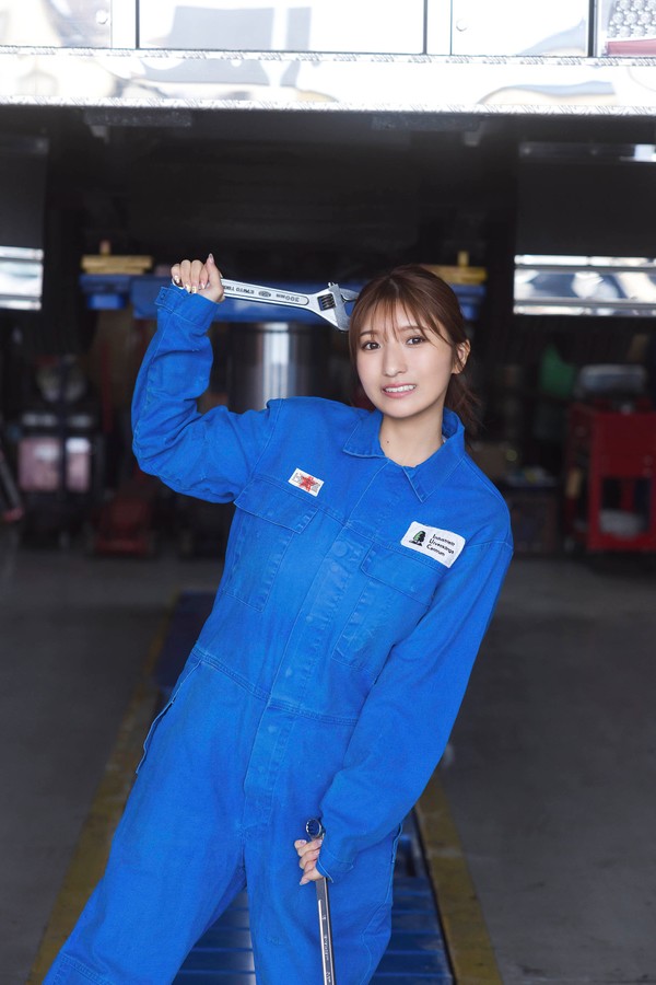 [图片6]-三田悠贵写真集《“妄想”ふくらむ整備工場》高清全本[75P+1V]插图-猩猩智库